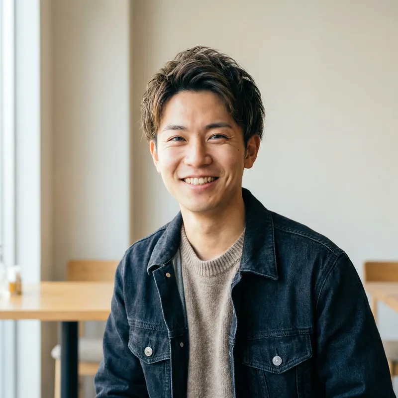 Adorable East Asian Man with a Kind Smile