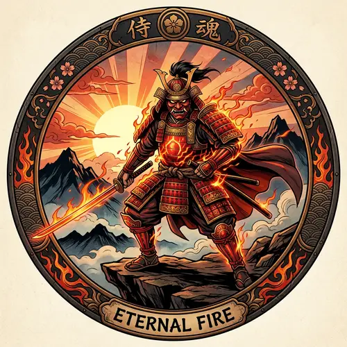 Crimson Samurai Warrior Logo | Anime Style Design