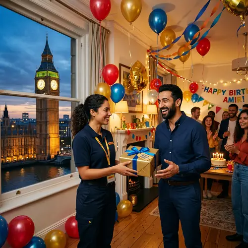 Colorful Birthday Party with Surprise Gift Exchange in London