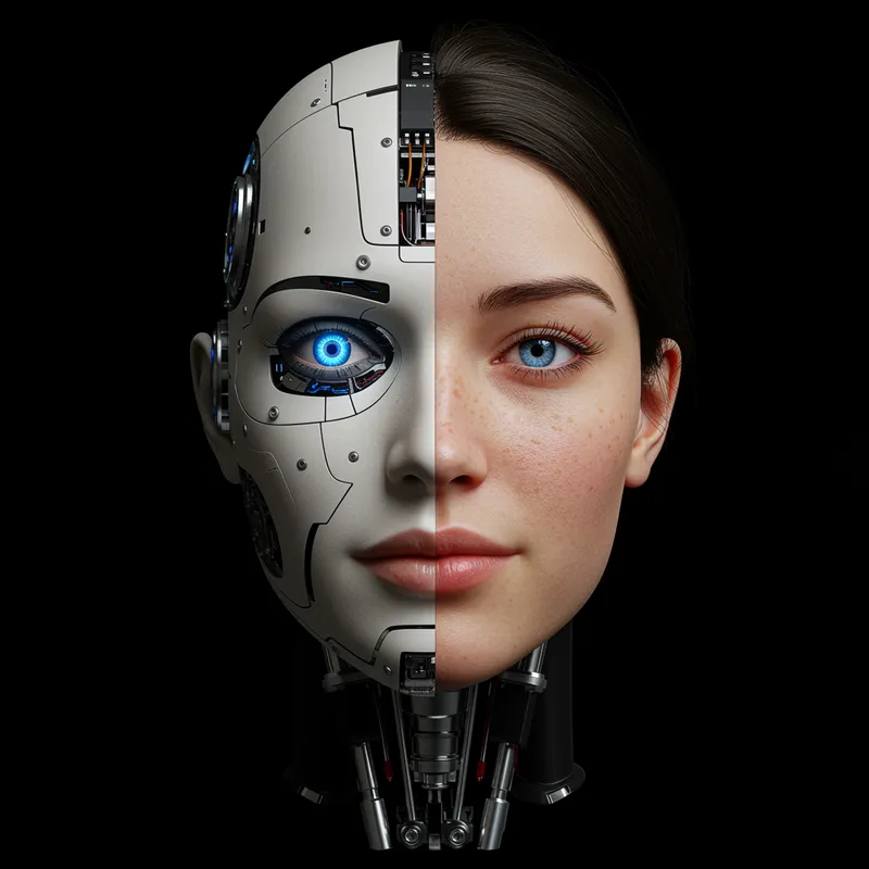 Robot and Human Fusion: A Unique Portrait