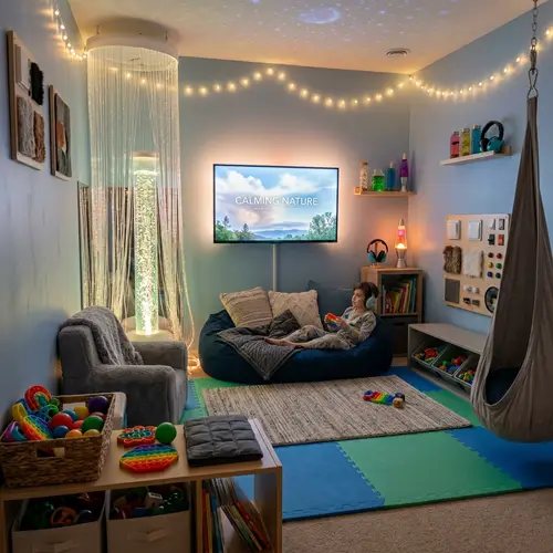 Create a Relaxing Sensory Room with TV and Seating