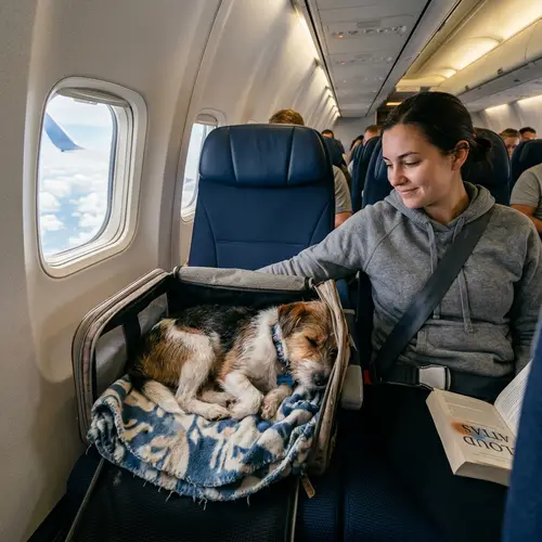 Cute Dog Sleeping on Airplane – Travel with Pets Done Right