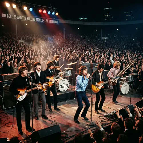 Epic Live Rock Concert: The Beatles & Rolling Stones