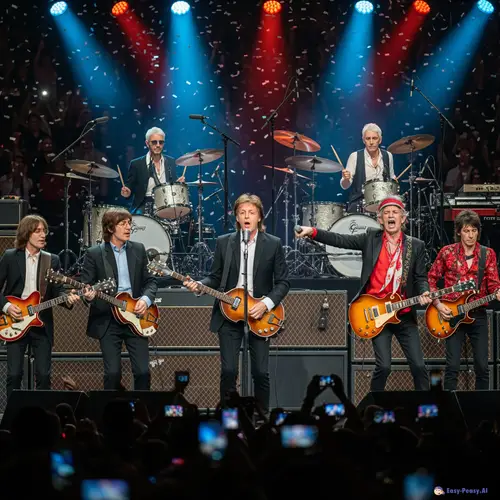 Epic Live Rock Concert: The Beatles & Rolling Stones