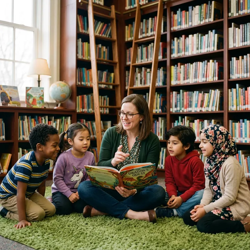 Captivating Storytime in Library: Fascinating Reading Moment