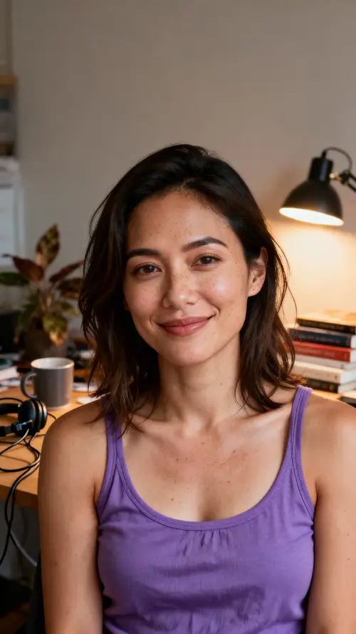 Charming Portrait of a Mixed American/Asian Woman