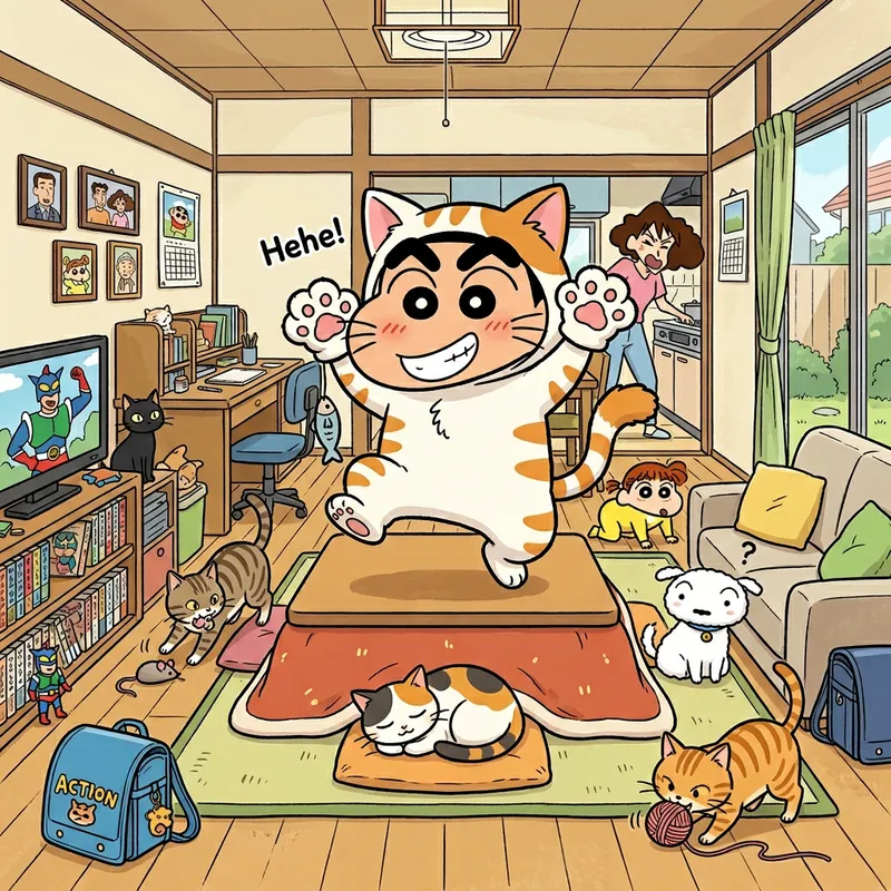 Cat Shinchan - Cute and Playful Feline Friends Cat Shinchan - Cute and Playful Feline Friends