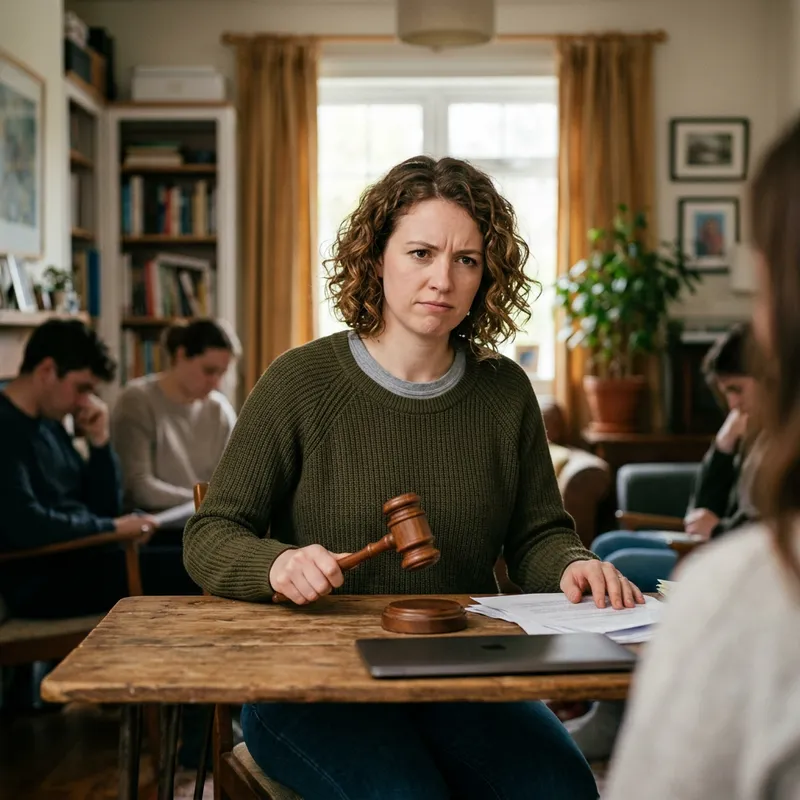 Female Model Passing Judgment at Home | Casual Attire Female Model Passing Judgment at Home | Casual Attire