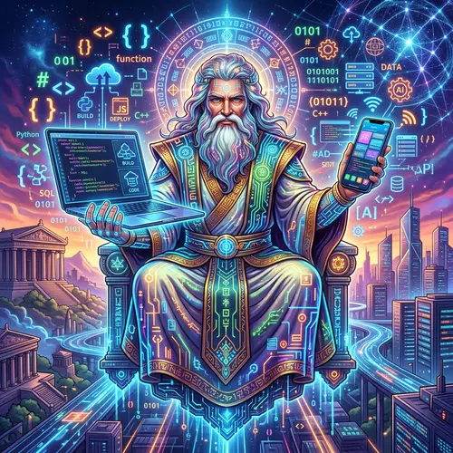 God of Development: Ancient Wisdom Meets Futuristic Tech
