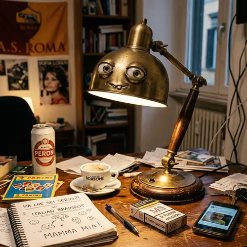Funny Lamp with Eyes and Mouth - Italian Brainrot