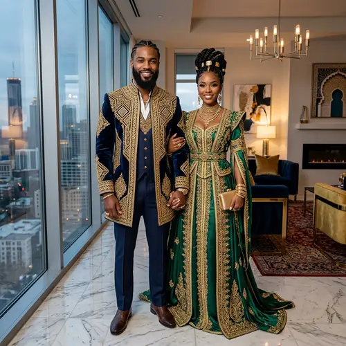 Trendy Black American Power Couple in 2024 Fashion