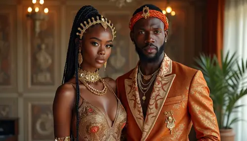 Trendy Black American Power Couple in 2024 Fashion