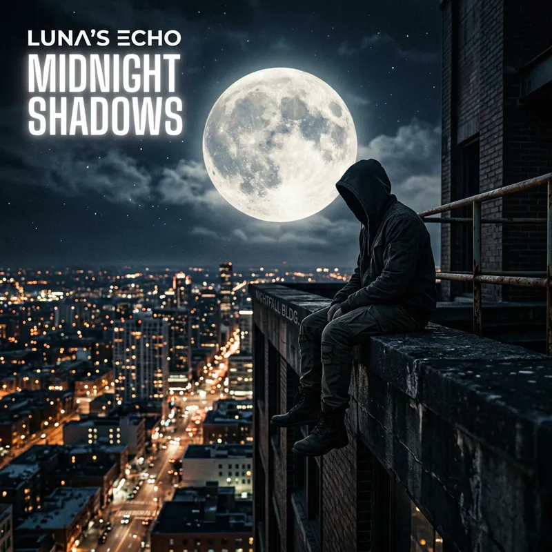 Chilling Night Song Cover with Hooded Figure