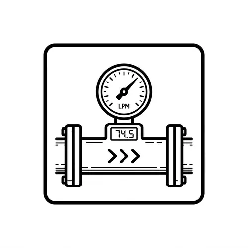 Industrial Pipe Flow Measurement Instrument Icon