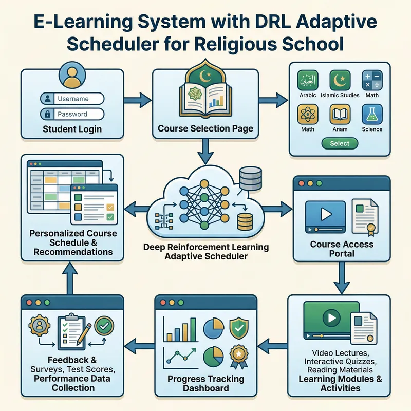 E-Learning System Design with Adaptive Deep Reinforcement Learning Scheduler E-Learning System Design with Adaptive Deep Reinforcement Learning Scheduler