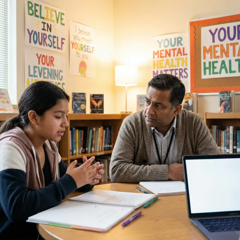 Professional School Counselor Assisting a Student with Online Gaming Addiction