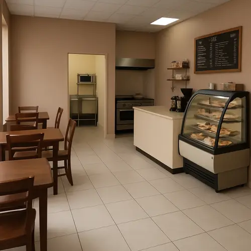 Stylish Coffee Station Layout for Customer Comfort