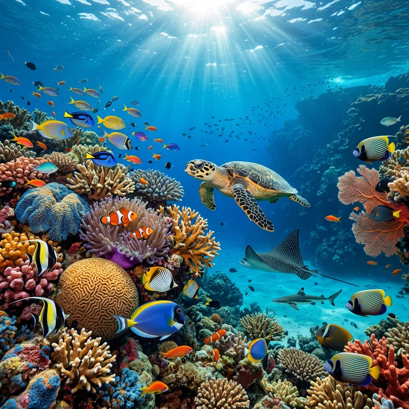 Exploring Underwater Marine Life & Colorful Reefs