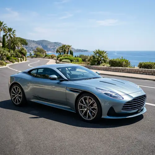 Modern Sleek Car Parked on Clean Road - Elegant Metallic Finish