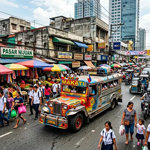 Vibrant Jeepney Phaseout Design with Color Gradient - Philippines
