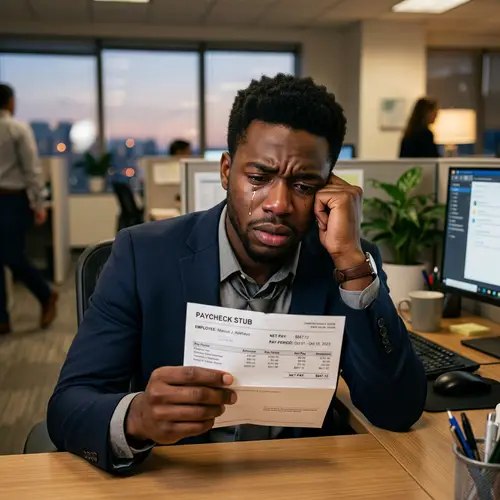 Disappointed Young Professional: A Paycheck Reflection