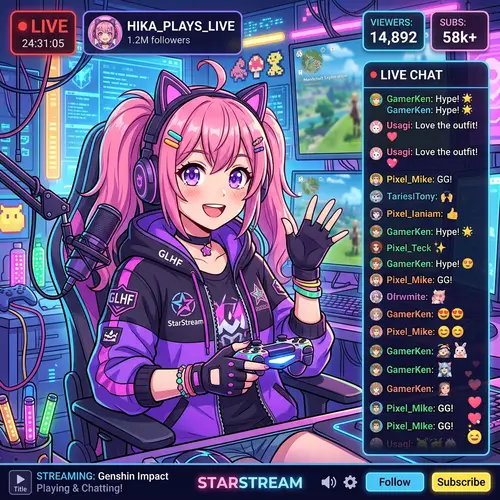 Anime Twitch Channel Design Concept