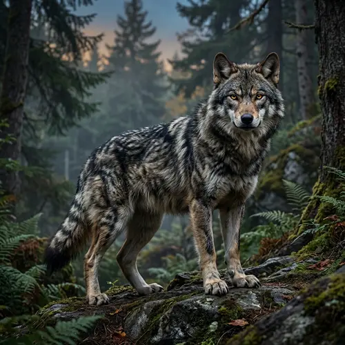 Cat Fusion Wolf Art - Unique Animal Mashup