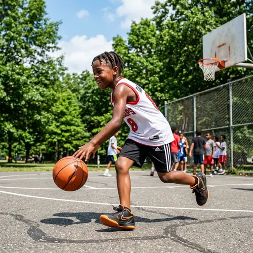 Black Boy Playing Basketball - Joy on the Court