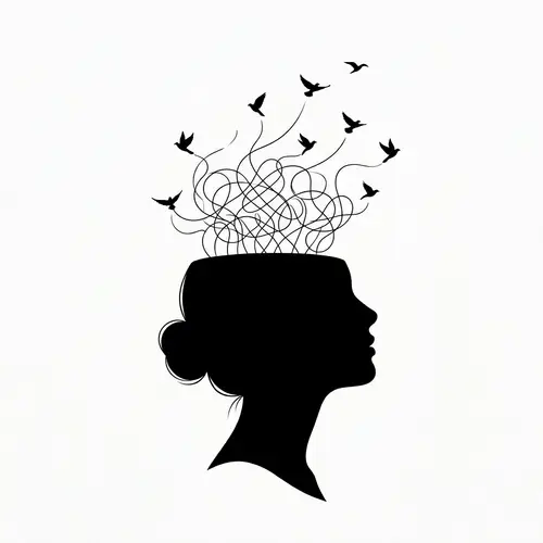 Elegant Minimalist Illustration of a Woman's Silhouette