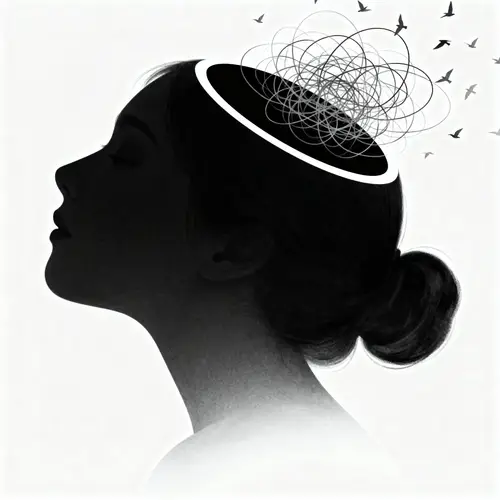 Elegant Minimalist Illustration of a Woman's Silhouette