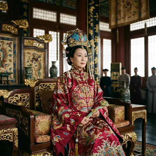 Ancient Chinese Empress in Phoenix Robe