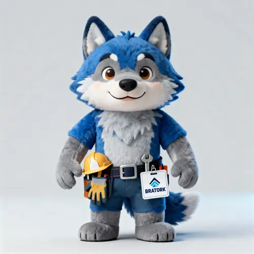 BRATORK Mascot Design: Friendly Wolf Concept