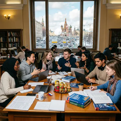 Diverse Master's Students Studying in Russia | Cultural Elements
