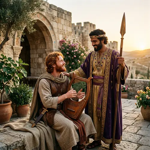 King David and Jonathan: Heartwarming Friendship Depiction