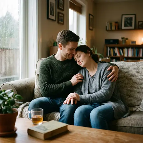 Couple Cherishing Each Other - A Moment of Love