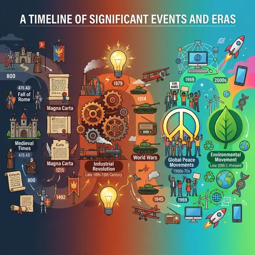 Illustrated Timeline of Significant Events in History