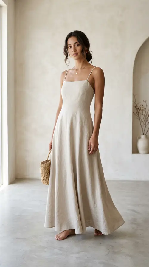 Elegant A-Line Maxi Dress for Women