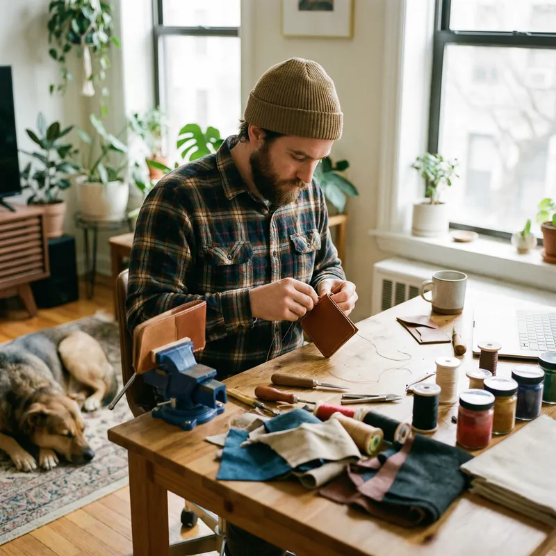 Crafting Creativity: Millennial Man at Work