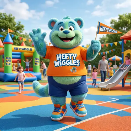 Heftywiggles Mascot Design