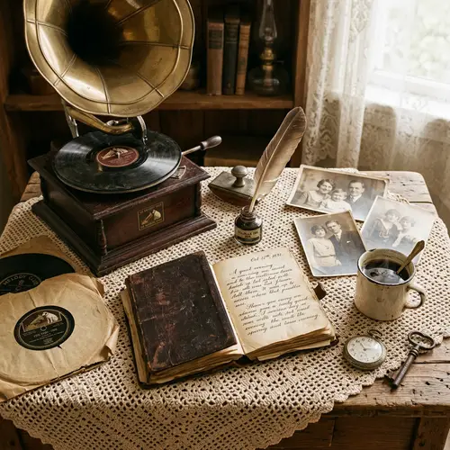 Vintage Still-Life Scene Evoking Nostalgia and Memories