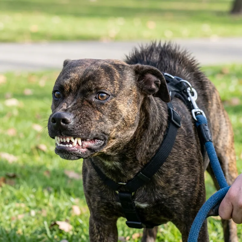 Furious Dog with Intense Anger Expression