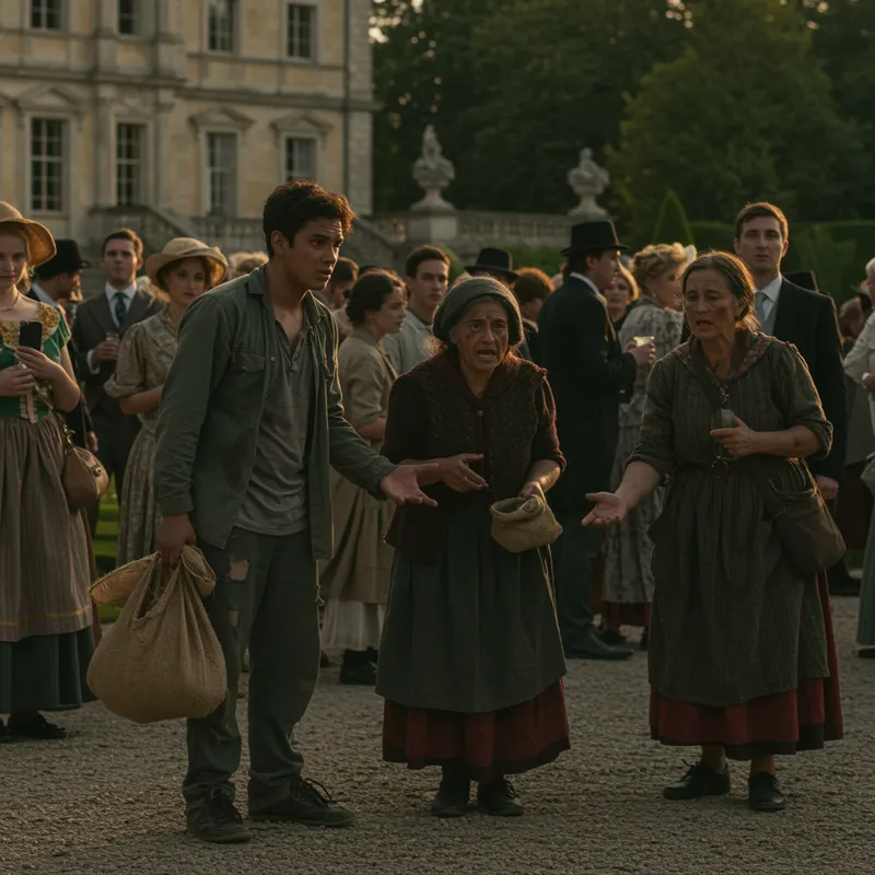 Begging Poor People Amid Rich Society