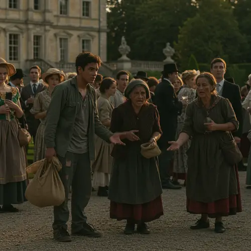 Begging Poor People Amid Rich Society