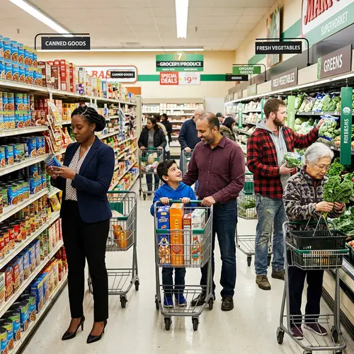 Diverse Shopping Mart Scene: A Tapestry of Culture