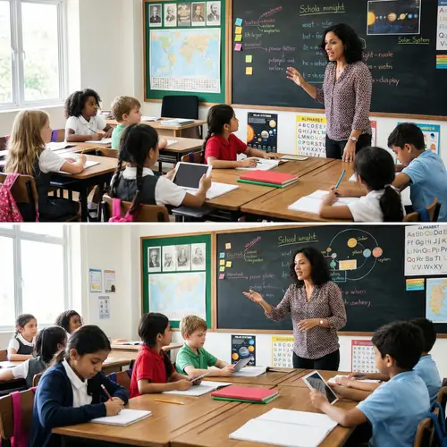 Diverse Classroom Scene with Clarity