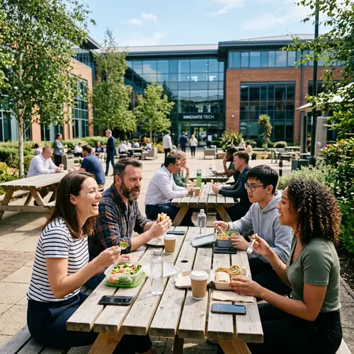 Enjoying Lunch Breaks: A Snapshot of People