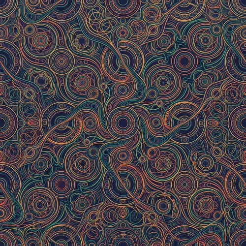 Intricate Geometrical Abstract Pattern in Vibrant Colors