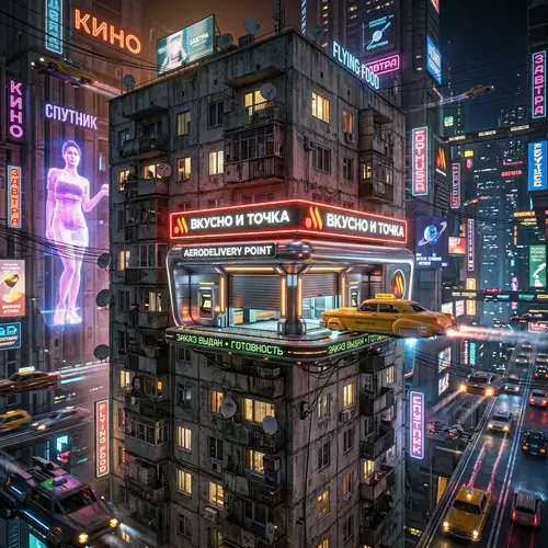 Futuristic Fast-Food in a Khrushchyovka Apartment