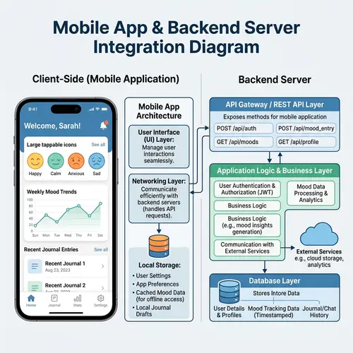 Mobile App and Backend Server Design for Efficient User Interaction