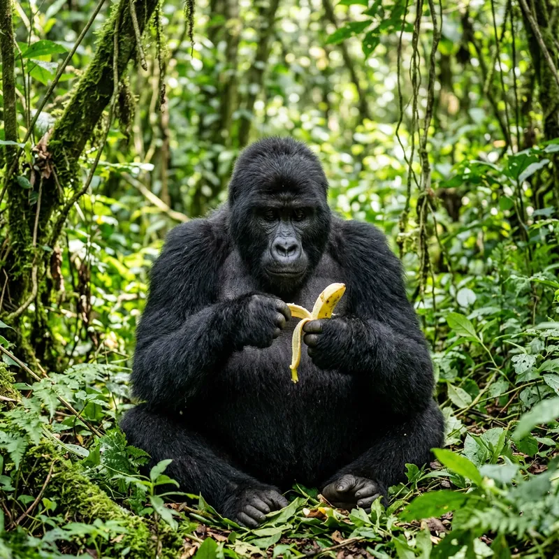 Koko - Adult Female Gorilla in Lush Green Jungle